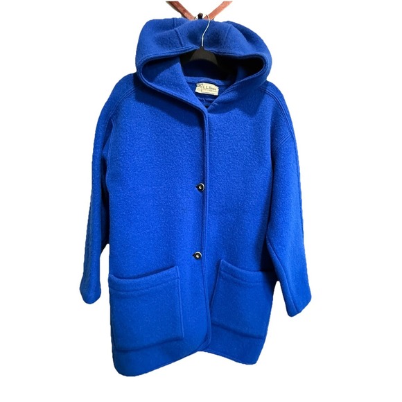 L.L. Bean Jackets & Blazers - Vintage L.L. Bean Boiled Wool Trench Coat Austria Hooded Women's Small/medium